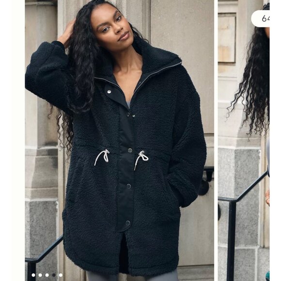 Varley Jamie Sherpa Jacket Black Women’s Size XS Q1 - Picture 2 of 14